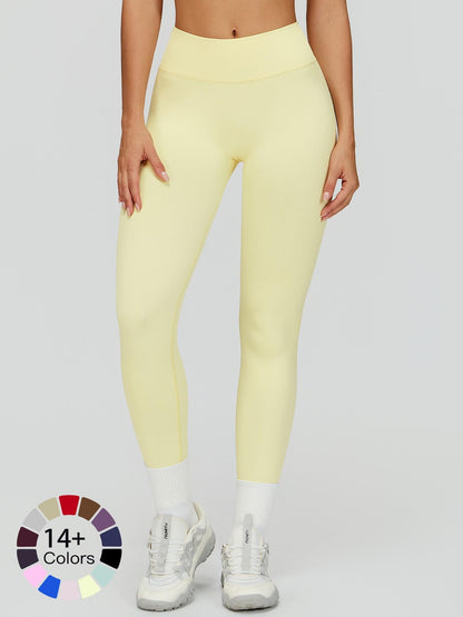 Seamless Peach Butt Yoga Pants, V-Shape Tight Fit Slimming Running Sports Quick-Dry Fitness Long Pants - image 23