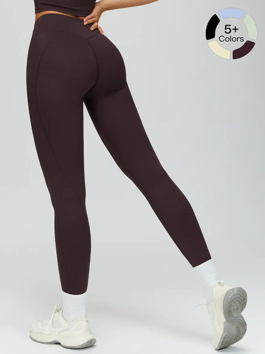 Cross High-Waisted Yoga Pants, Seamless Tight-Fitting Gym Wear