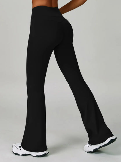 Cloudy Sensation Sport Long Pants, High Waist Butt Lifting Wide Leg Outerwear Bell Bottoms - image 4