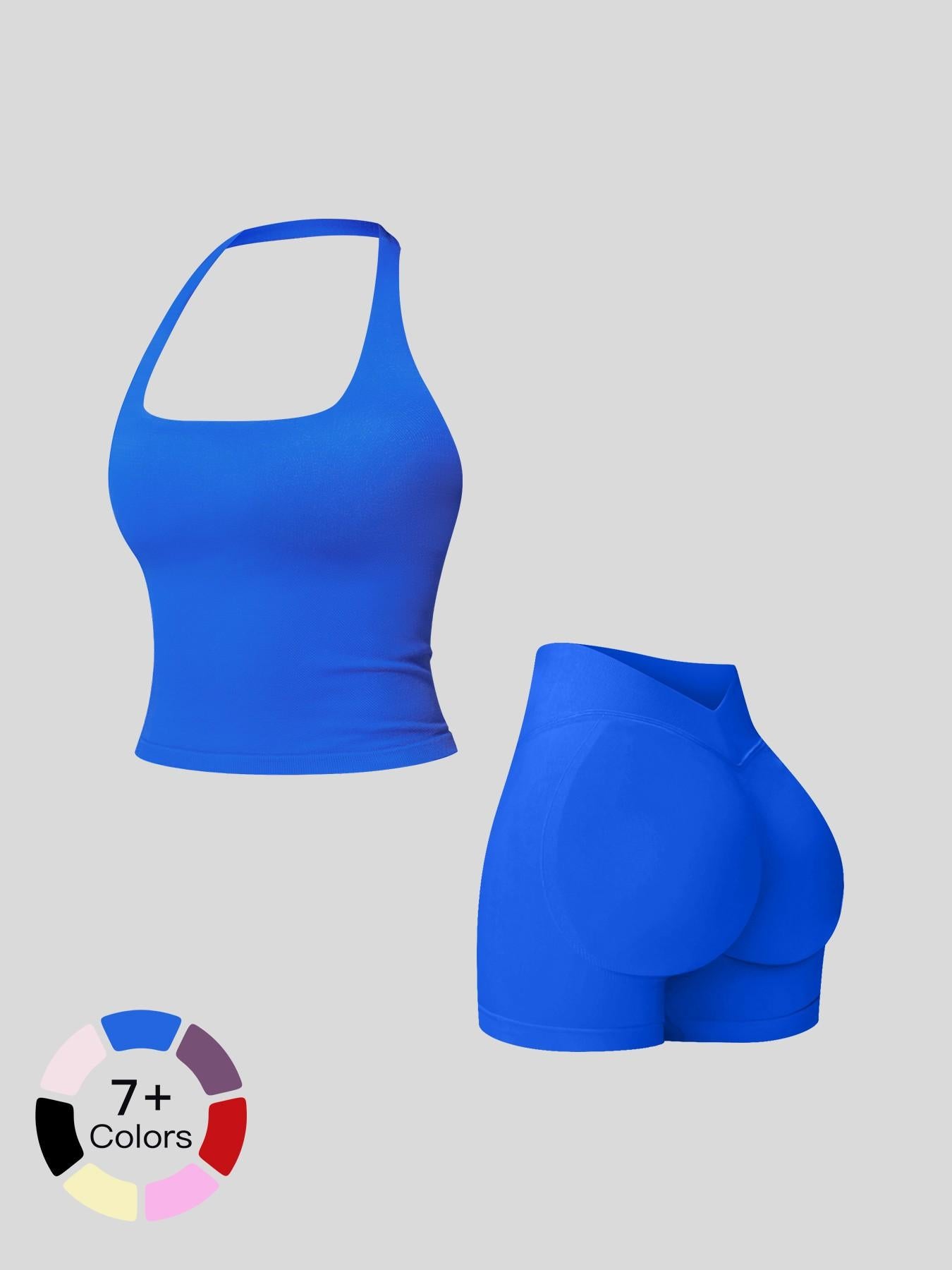 Seamless Yoga Set for Women, Tight Running Quick-Dry Sports Tank Top - image 11