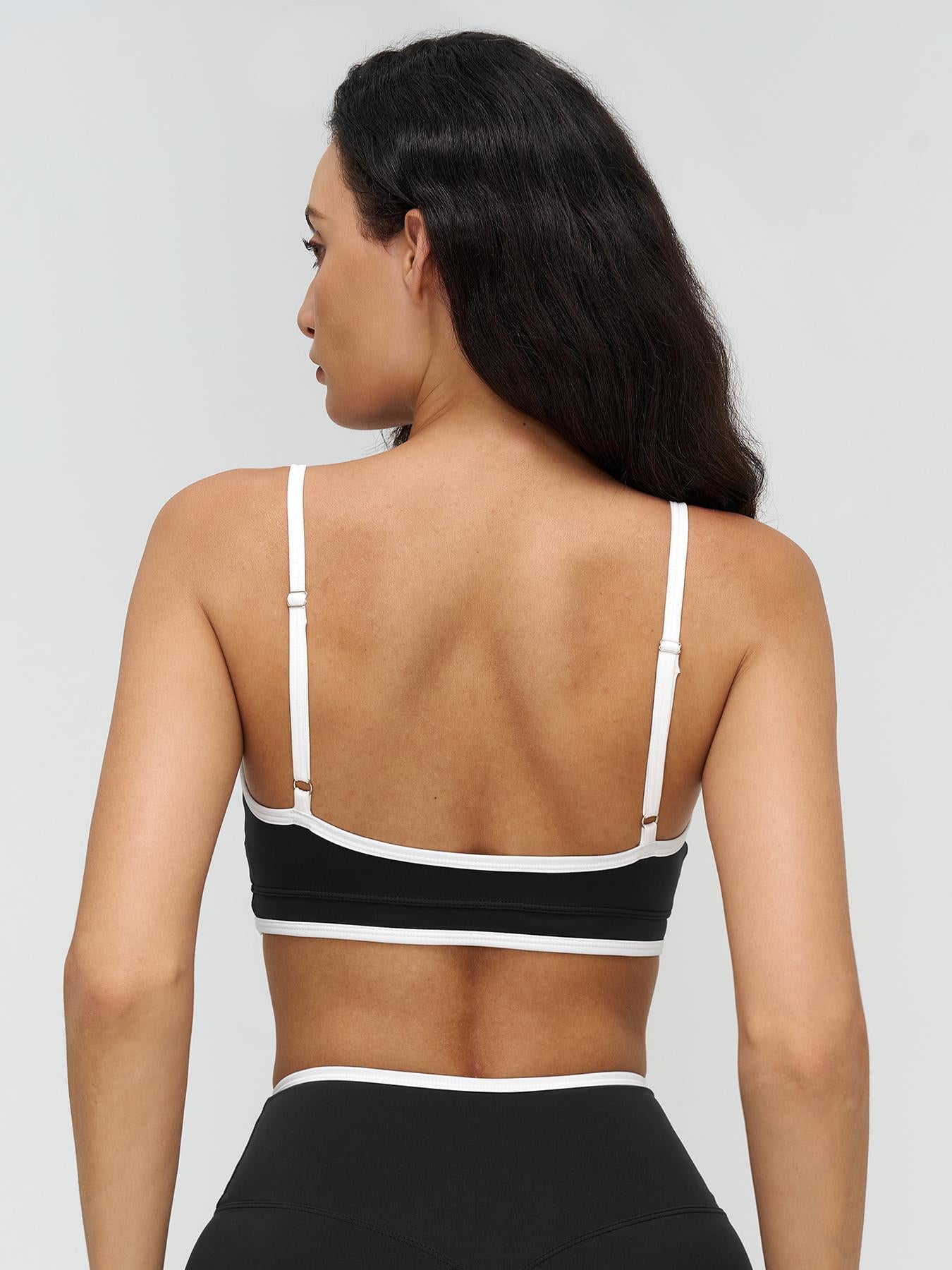 Women's Colorblock Yoga Bralette, Dual Shoulder Straps Design - image 14