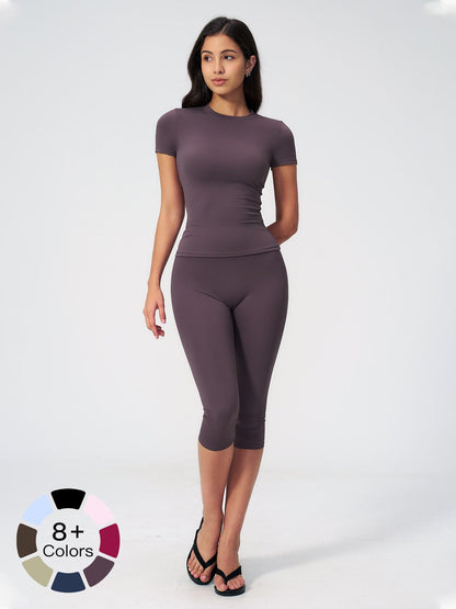 Breathable Tight Yoga Set, High Waist Quick-Dry Fitness Wear - image 19