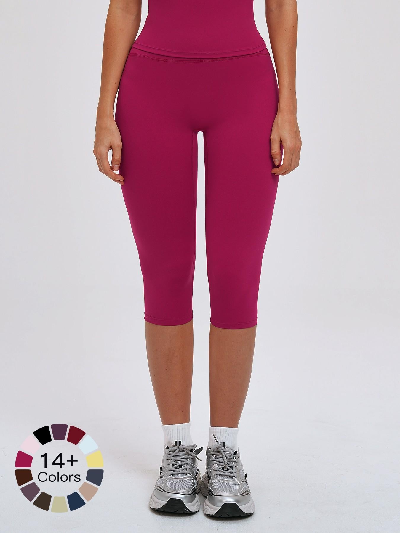 Cross-Border Fleece Yoga Pants, High-Waisted Tight Fit Slimming Gym Shorts - image 21