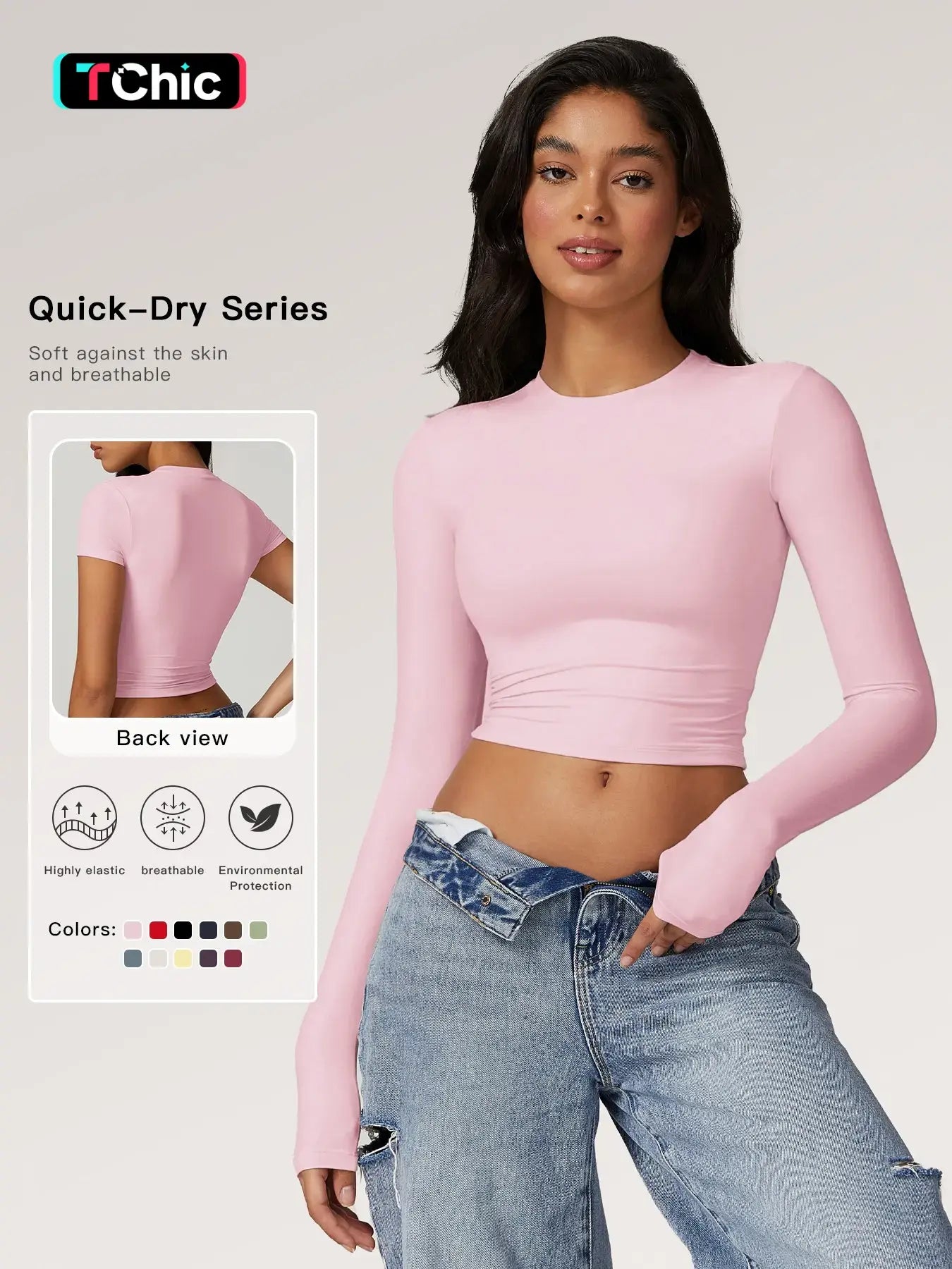 Women's Compression Sports Tee - Quick Drying Long Sleeve