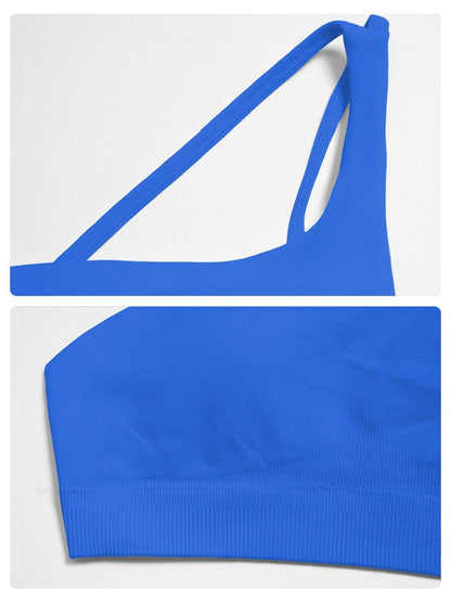 Cross-Border Spring New Single Shoulder Backless Yoga Bra, Workout Bras - image 16