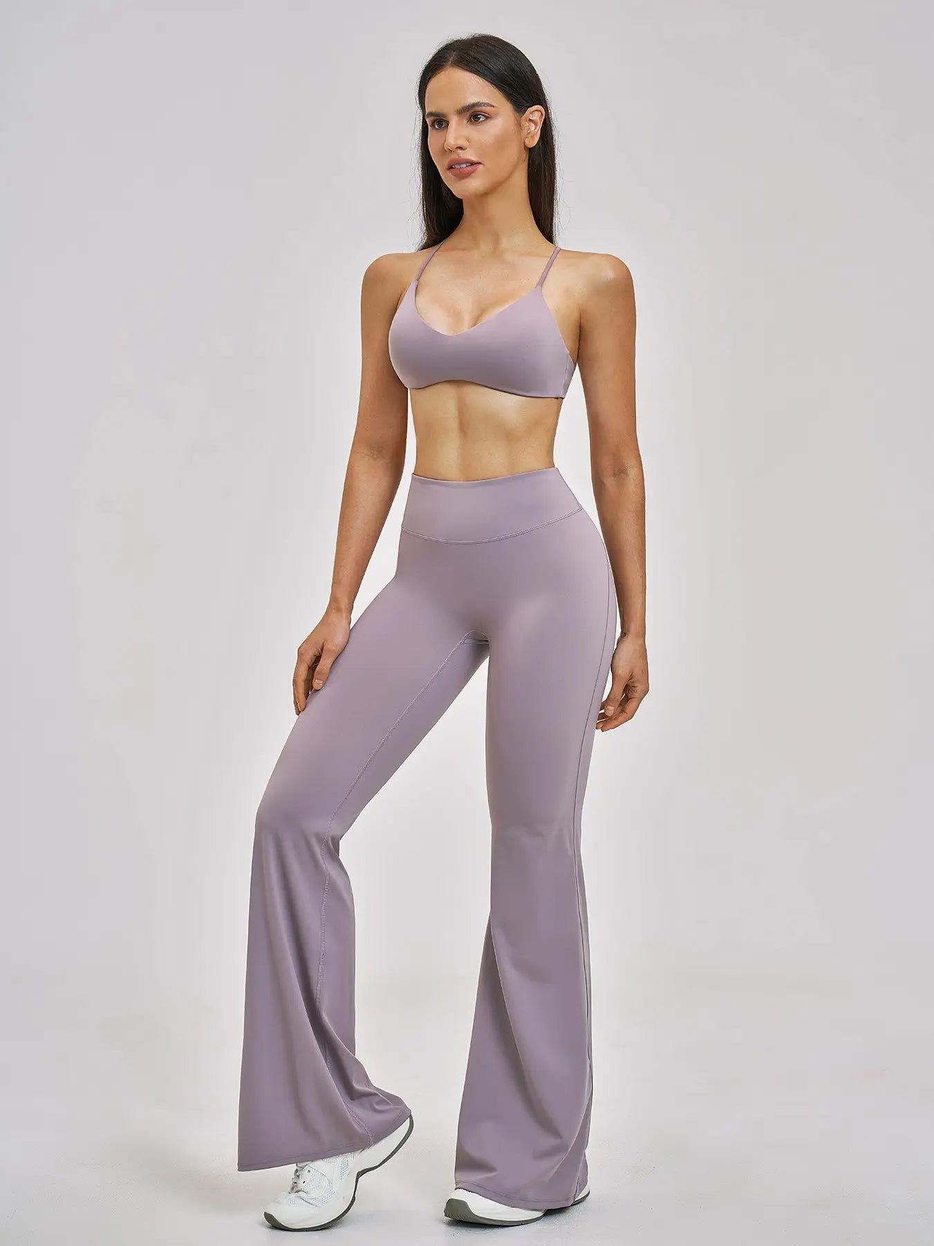 Cross-Border Tight Back Yoga Set, Fleece Fashion Micro Fitness Sports Set - image 9