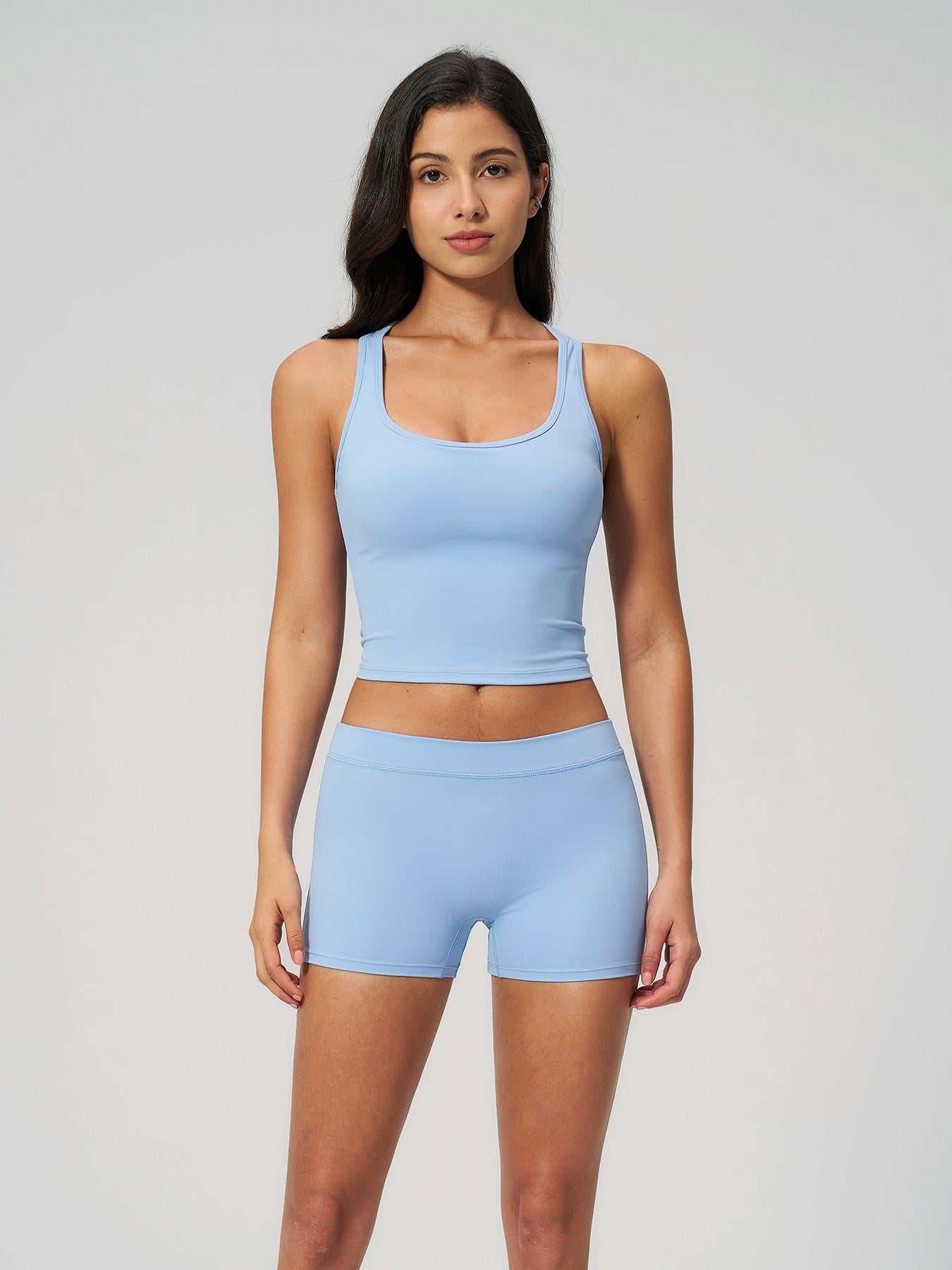 Women's Yoga Set, Fleece Square Neck Backless Outerwear - image 14