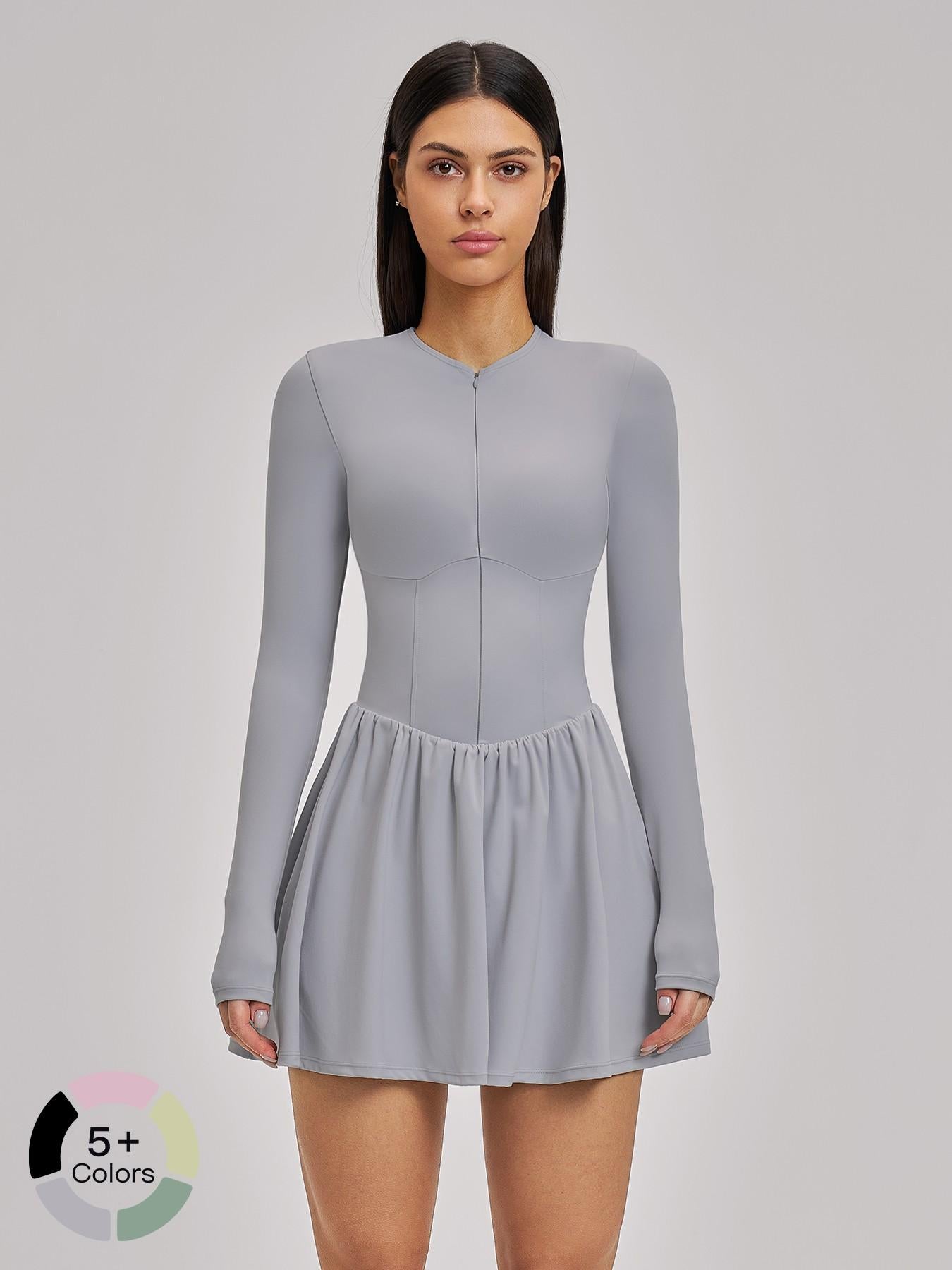 Nude Feel Two-Piece Tennis Skirt, Anti-Slip Inner Layer - image 18