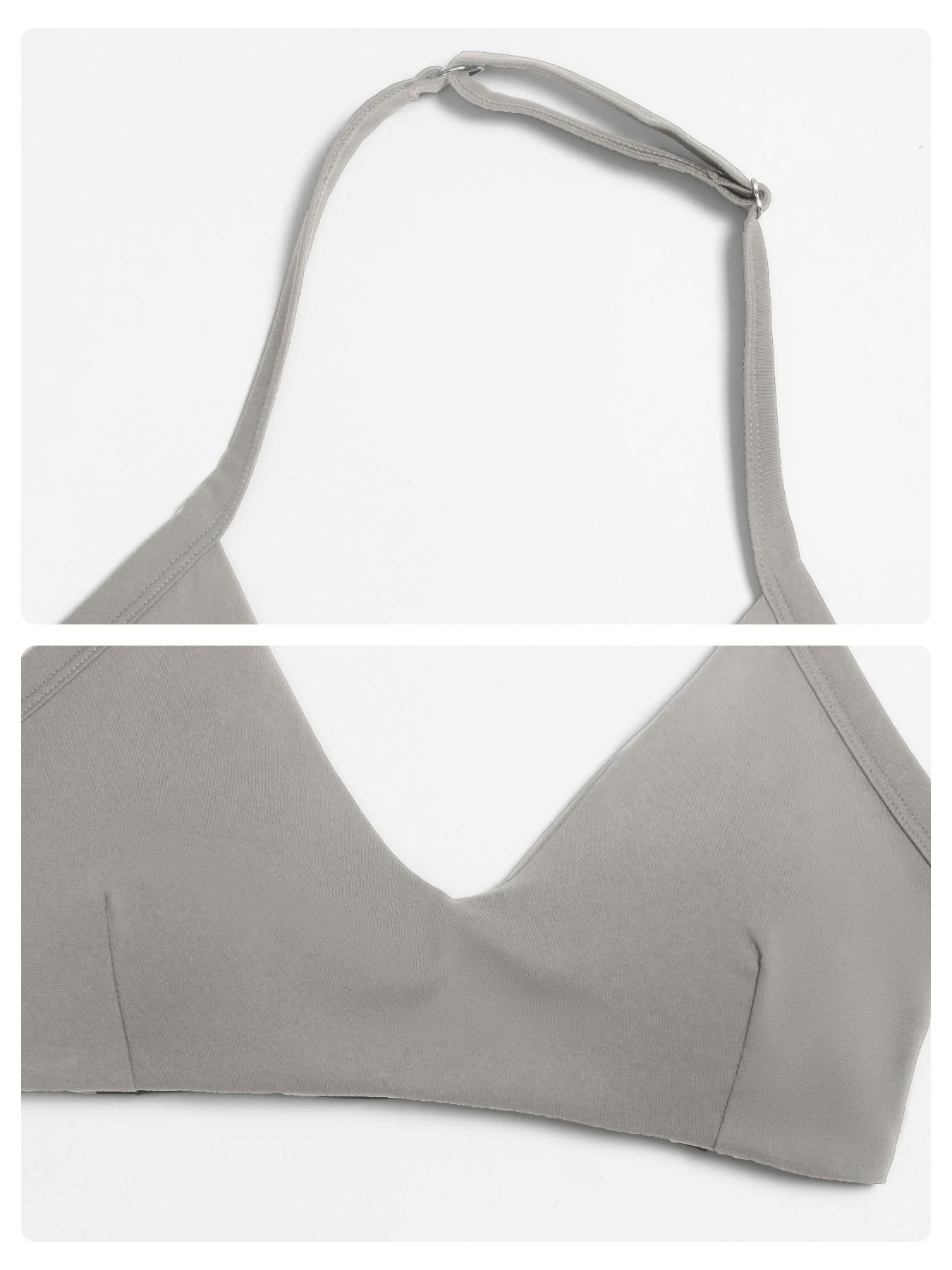 Cross-Border Plush Halter Neck Design Stretch Sports Bra, Hollow Back Yoga Innerwear - image 13
