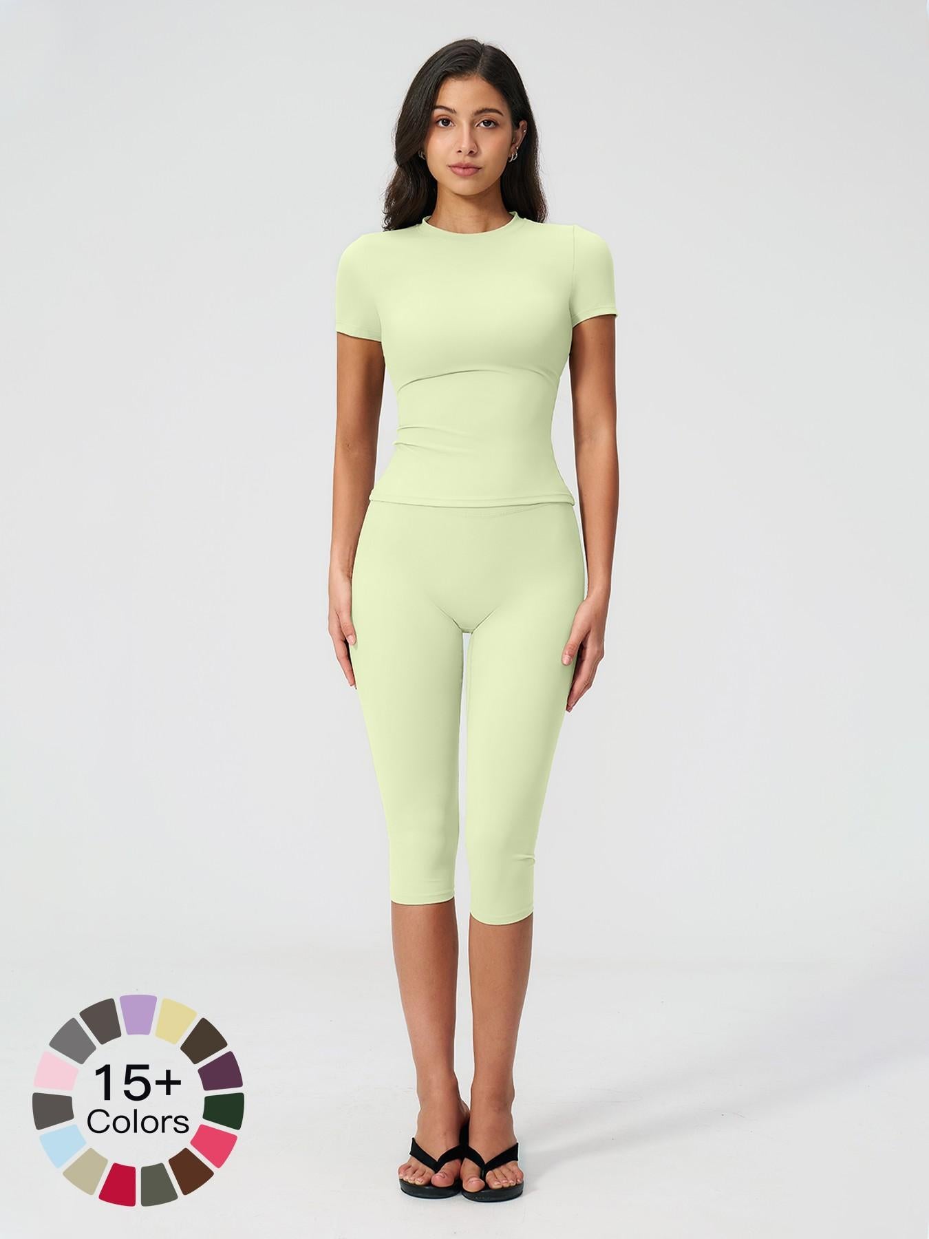 Breathable Tight Yoga Set, High Waist Quick-Dry Fitness Wear - image 27