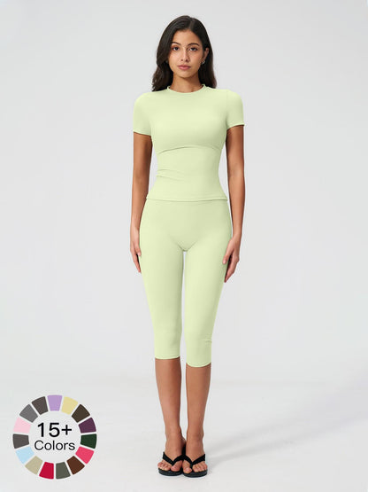 Breathable Tight Yoga Set, High Waist Quick-Dry Fitness Wear - image 27