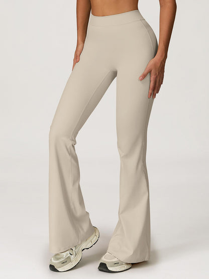 Women's High Waist Wide Leg Sporty Pants, Fitted Running Fitness Joggers - image 12
