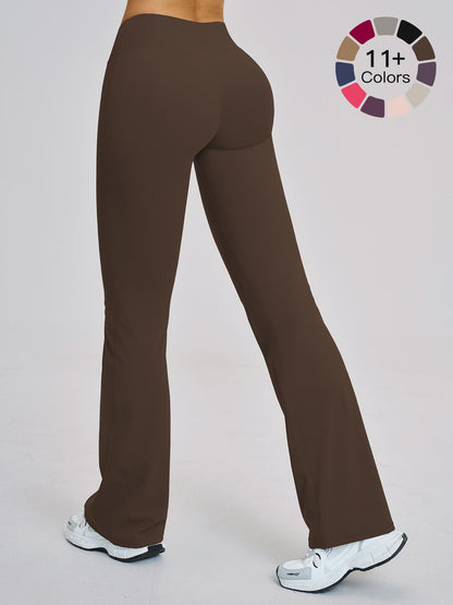 High Waist Yoga Pants, Fitted Wide Leg Bell Bottoms - image 18