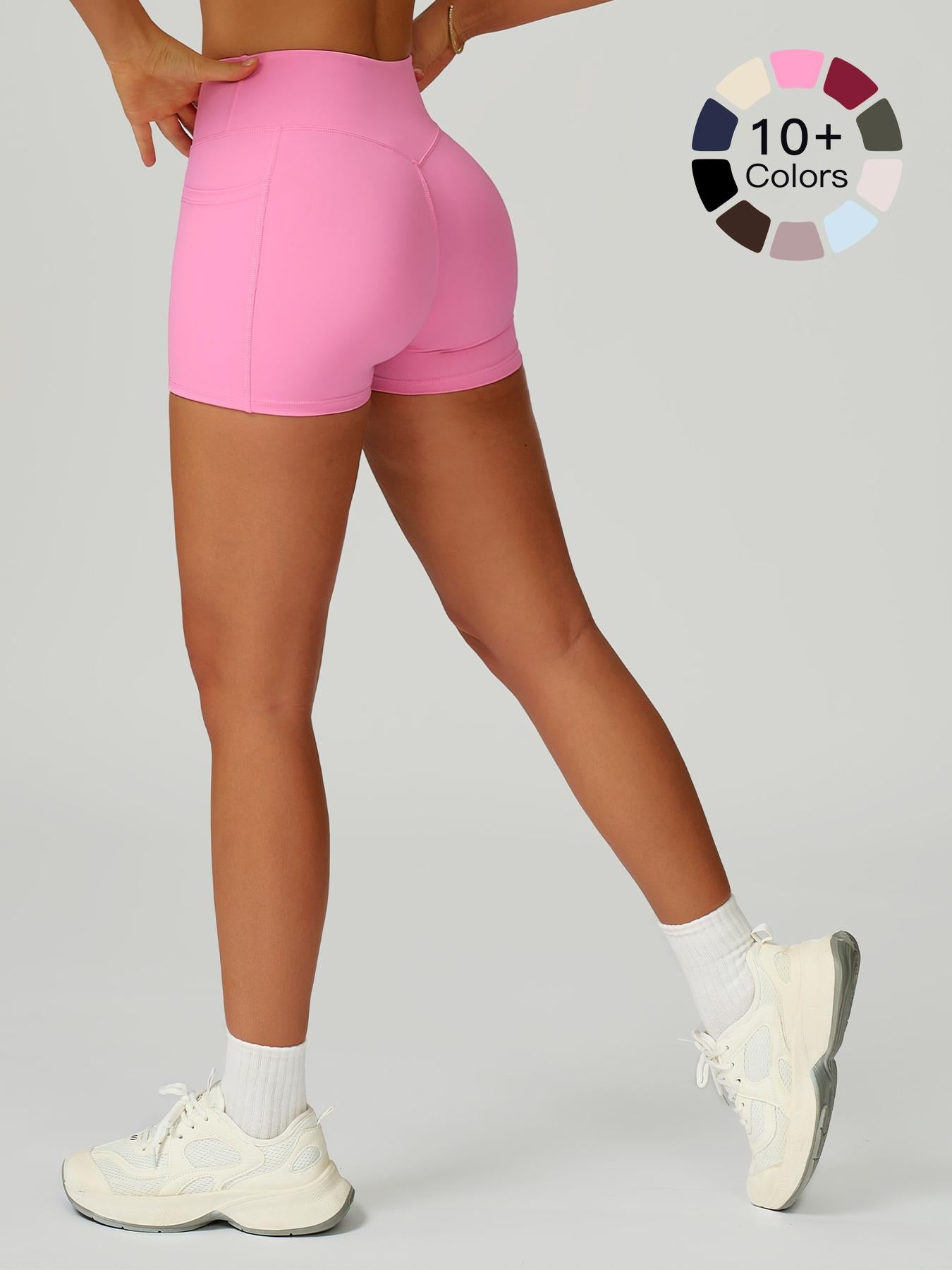 High Waist Yoga Shorts, Cross-Waist Tight-Fitting Yoga Pants - image 21