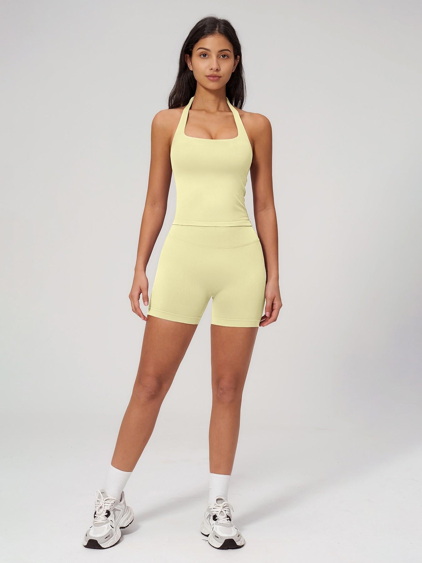 Seamless Yoga Set for Women, Tight Running Quick-Dry Sports Tank Top - image 15