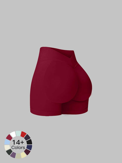 Women's Seamless Knitted Yoga Shorts, V-Neck Waist - image 18