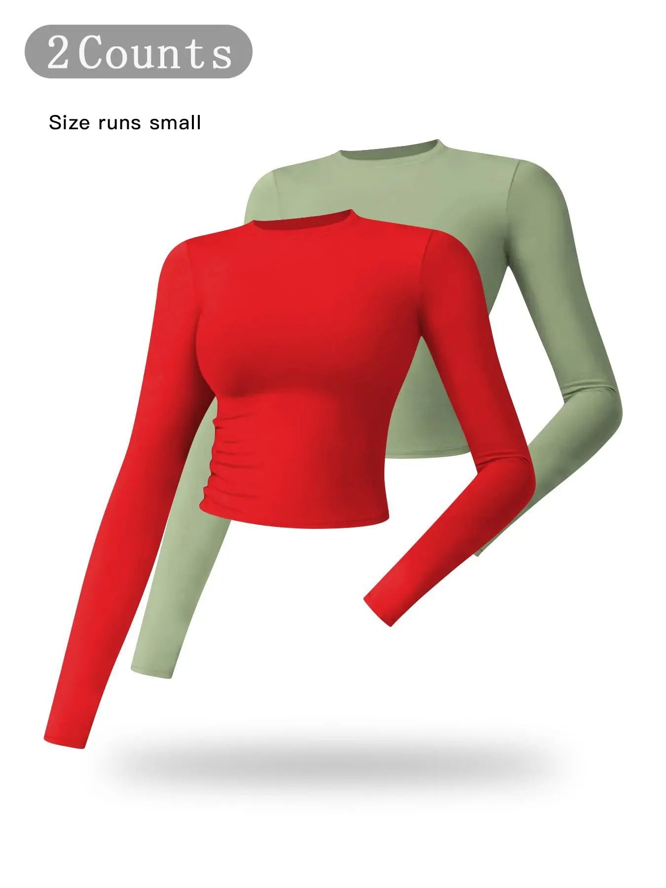 Women's Compression Sports Tee - Quick Drying Long Sleeve - image 3
