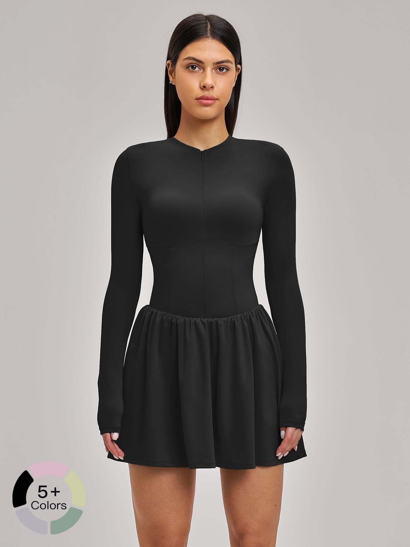 Nude Feel Two-Piece Tennis Skirt, Anti-Slip Inner Layer - image 17