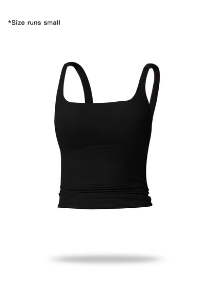 Women's Solid Color Sports Tank Top for Yoga & Gym