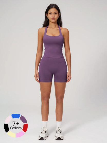 Seamless Yoga Set for Women, Tight Running Quick-Dry Sports Tank Top - image 5