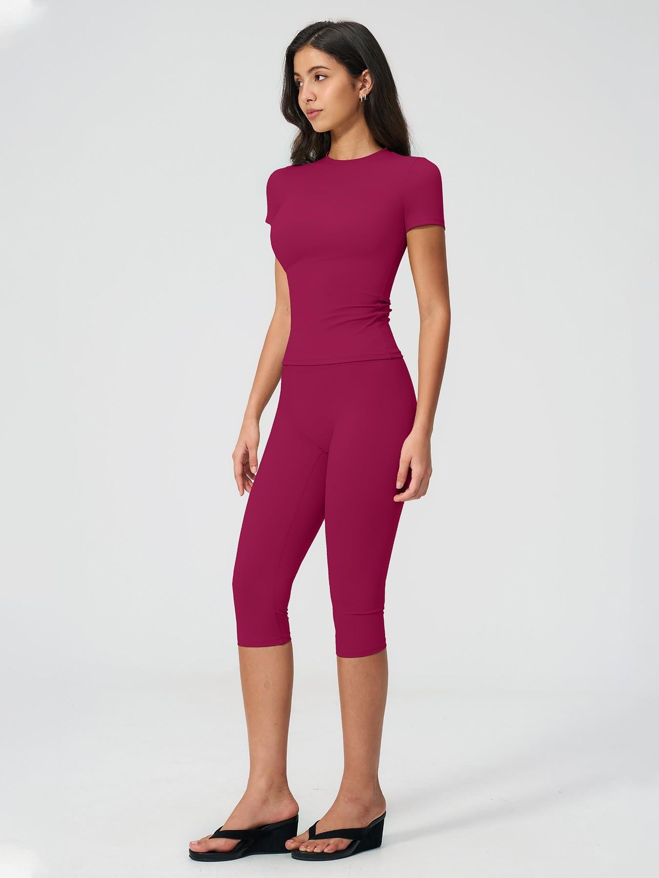 Breathable Tight Yoga Set, High Waist Quick-Dry Fitness Wear - image 14