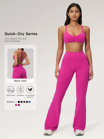 Women's 2-Piece Sports Pants Set Yoga, Running Outfits & Fitness Activewear