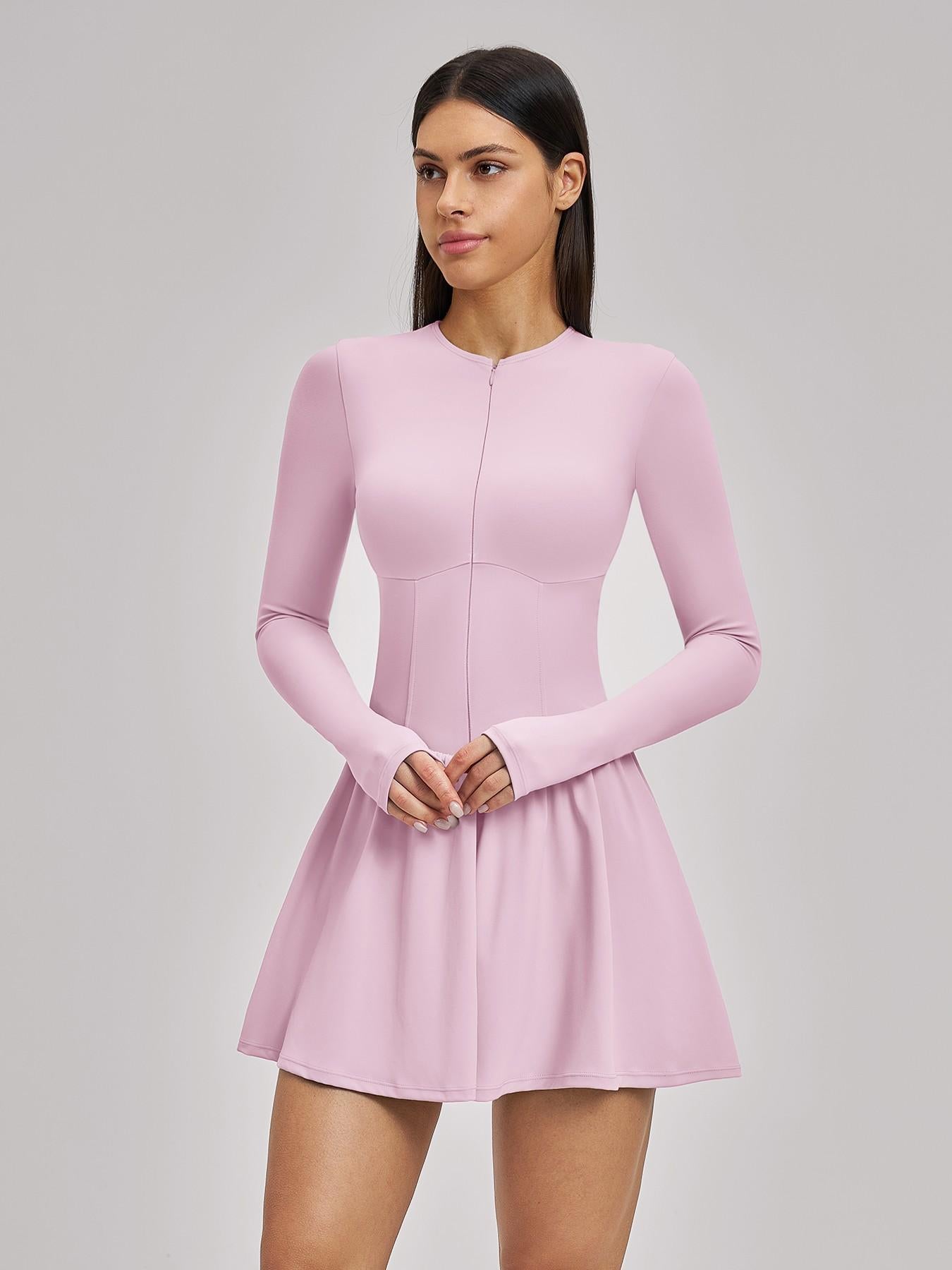 Nude Feel Two-Piece Tennis Skirt, Anti-Slip Inner Layer - image 11
