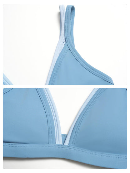 Women's Triangle Cup Wirefree Sports Bra & High Waist Skinny Shorts, Two-Piece Set - image 18