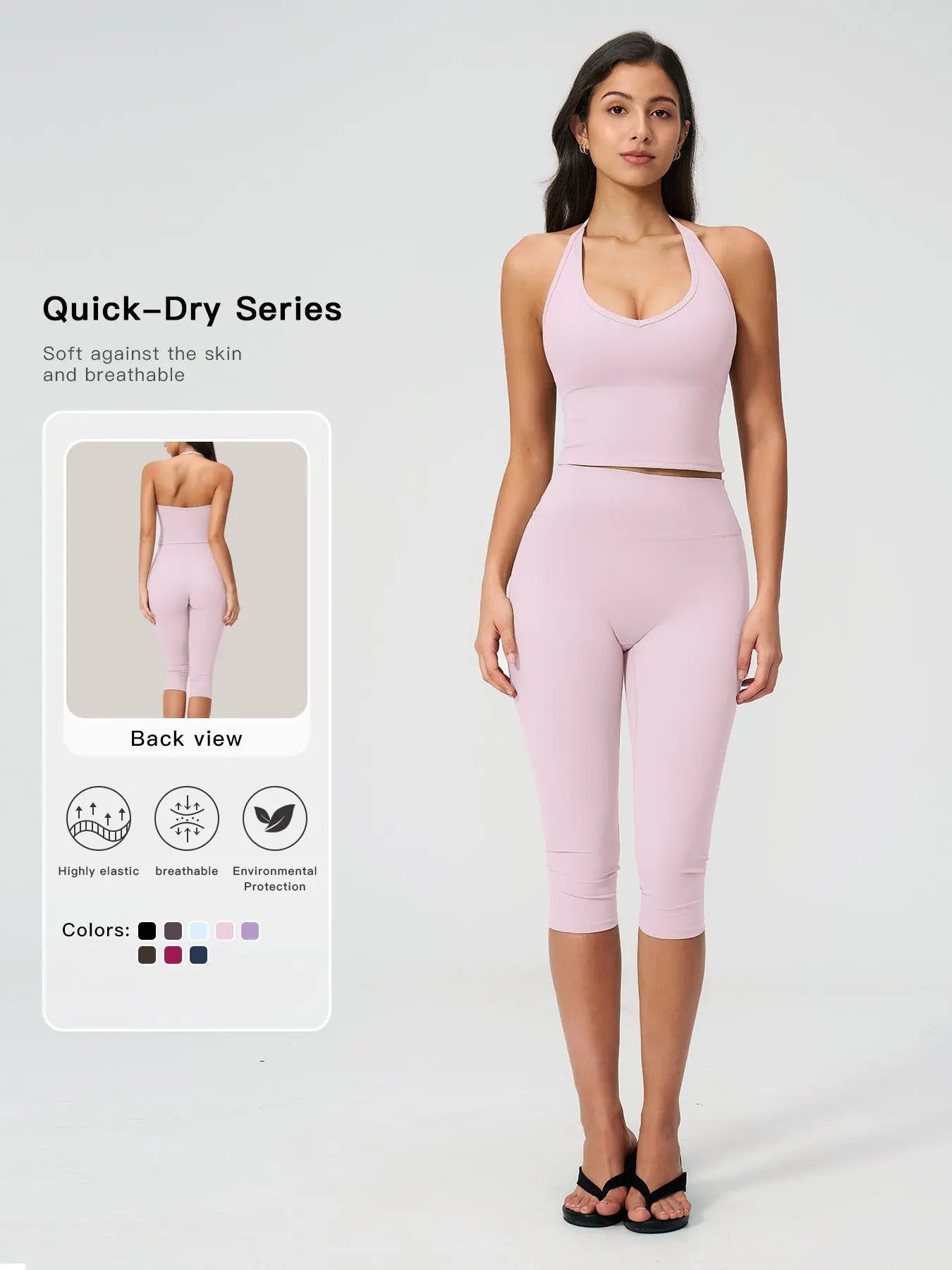 Women's Casual Commuter Tank Top Sports Set, Slim Fit Yoga