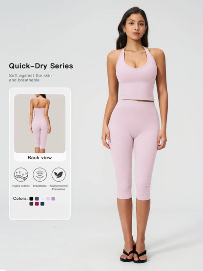 Women's Casual Commuter Tank Top Sports Set, Slim Fit Yoga