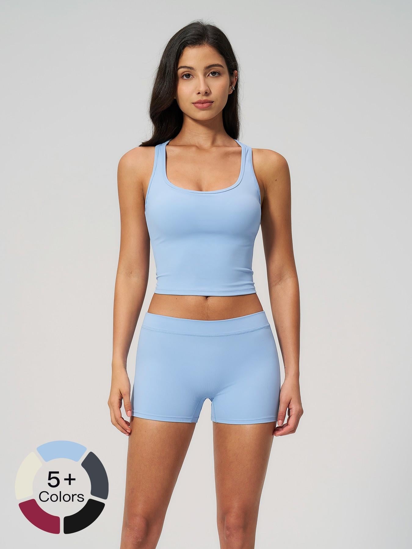 Women's Yoga Set, Fleece Square Neck Backless Outerwear - image 13