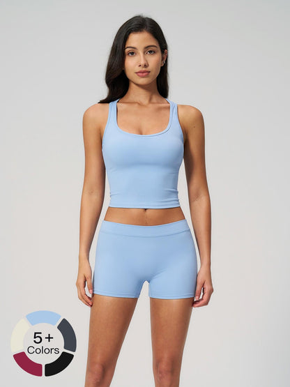 Women's Yoga Set, Fleece Square Neck Backless Outerwear - image 13