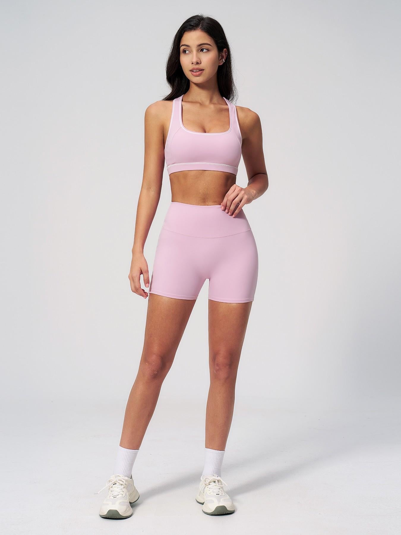 Two-Piece Colorblock Fleece Yoga Set, Sporty Patchwork Design - image 13