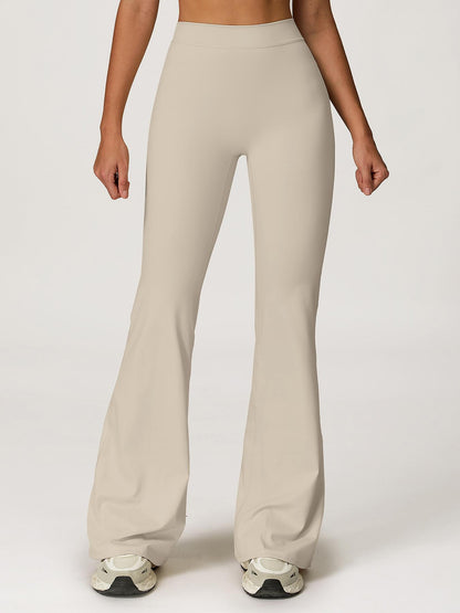 Women's High Waist Wide Leg Sporty Pants, Fitted Running Fitness Joggers - image 14
