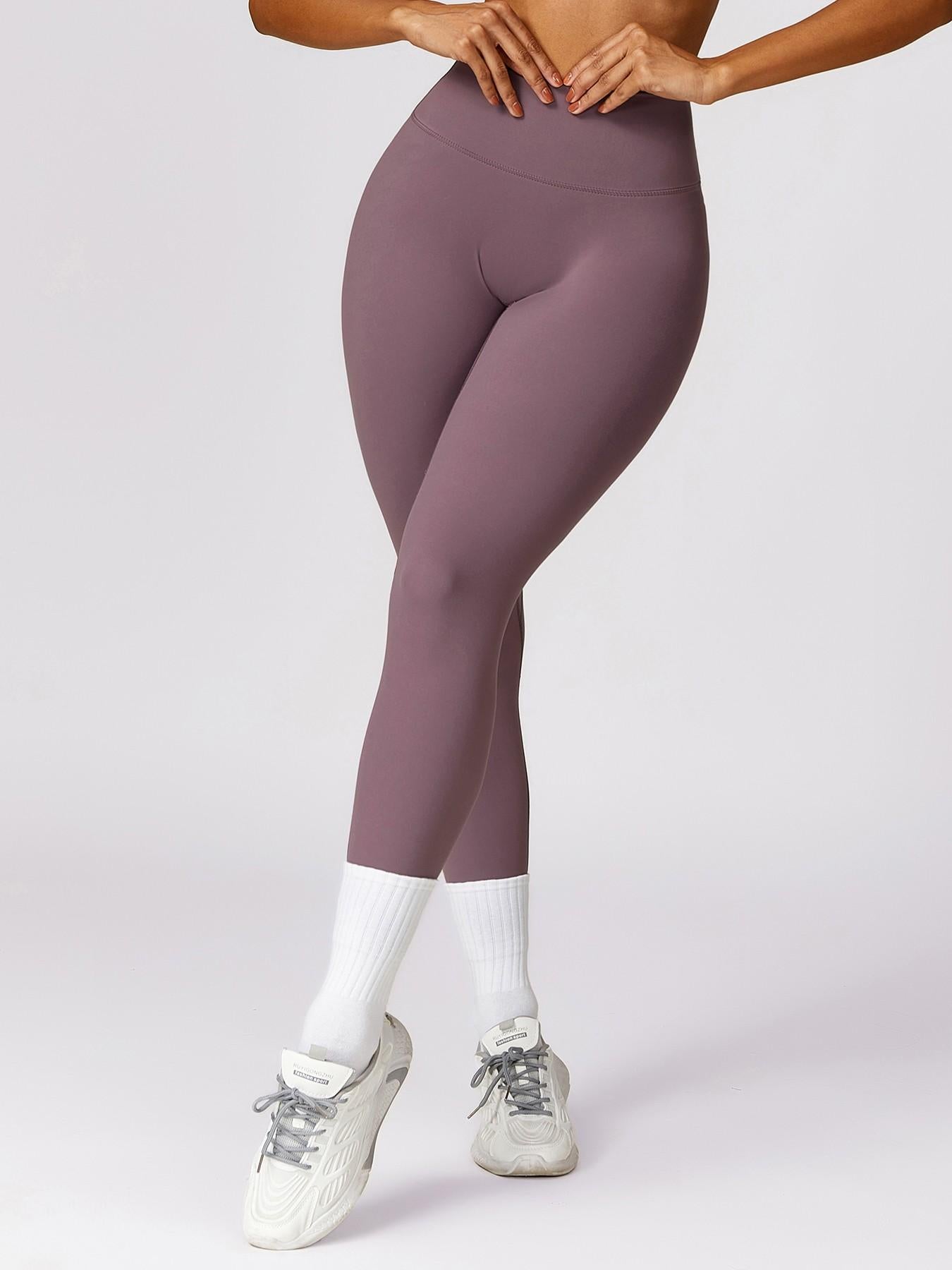 Quick-Dry Tight Yoga Pants, Fleece Waistband Abdominal Shaping High-Waisted Gymwear - image 14