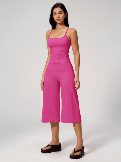 Yoga Tank Top High Waist Quick-Dry Casual Mid-Length Pants Running Outdoor Athletic Sportswear Yoga… - image 15