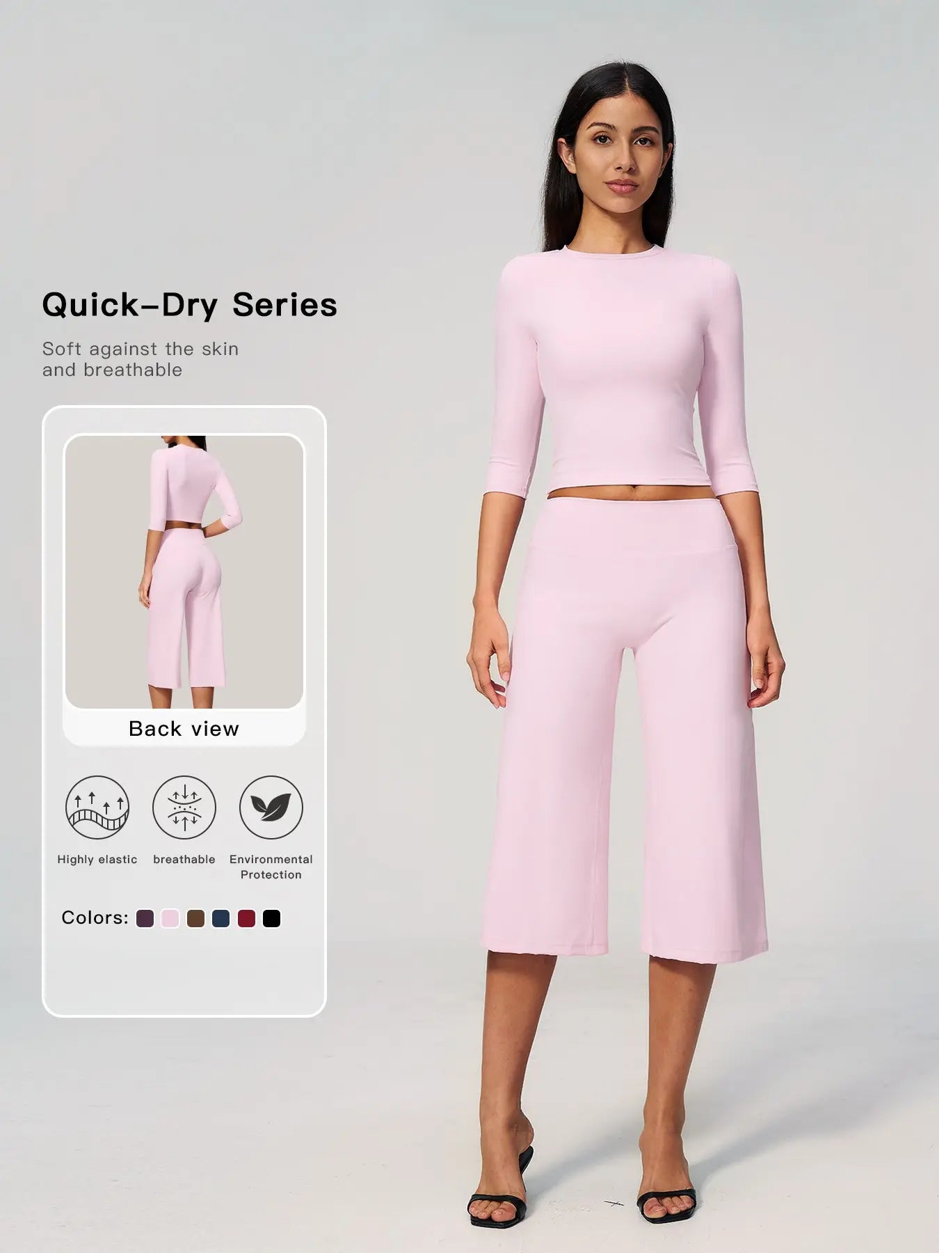 Cross-Border Yoga Set for Women, High Waist Butt Lifting Casual Outdoor Fitness Running Sports… - image 6