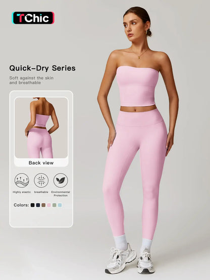 Autumn Winter Fleece Back Yoga Set, High Waist Tight Fit Long Sleeve Workout Clothes