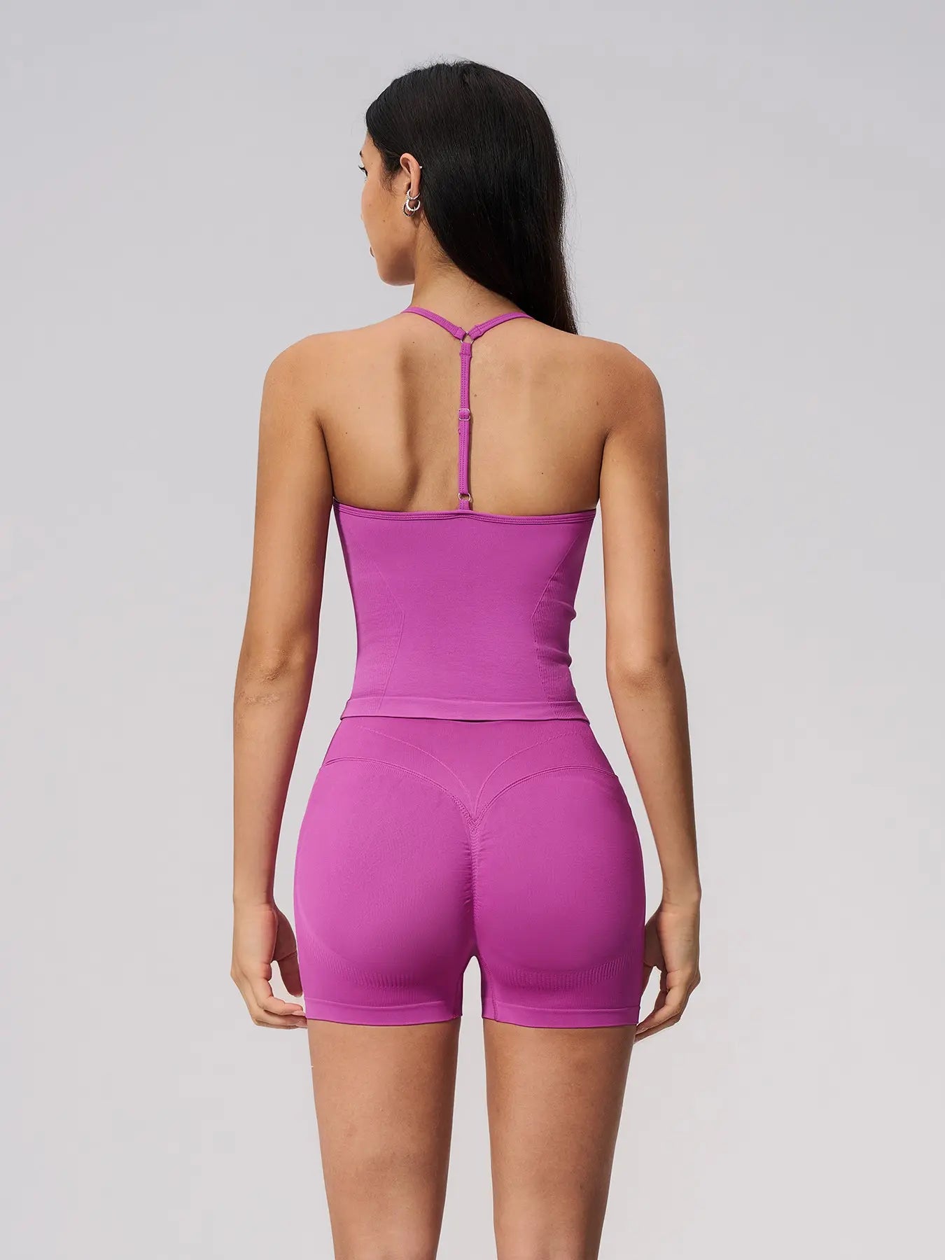 Seamless Knitted Sports Set, Cross Back Waist Trainer High-Waist Fitness Running Yoga for Women - image 8