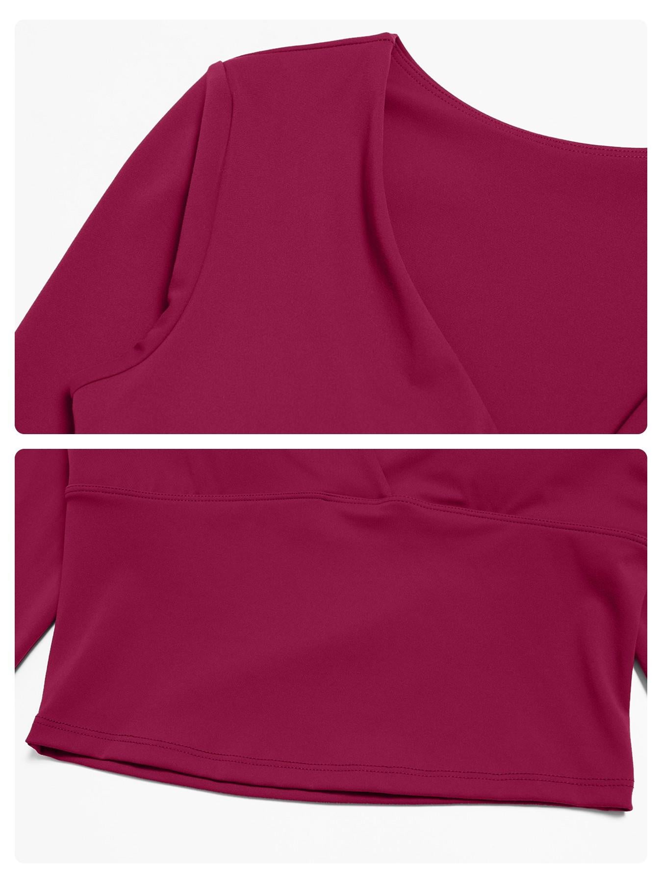 Women's Long Sleeve Yoga Top, European & American Style Spring Summer Pilates Workout Shirt - image 15