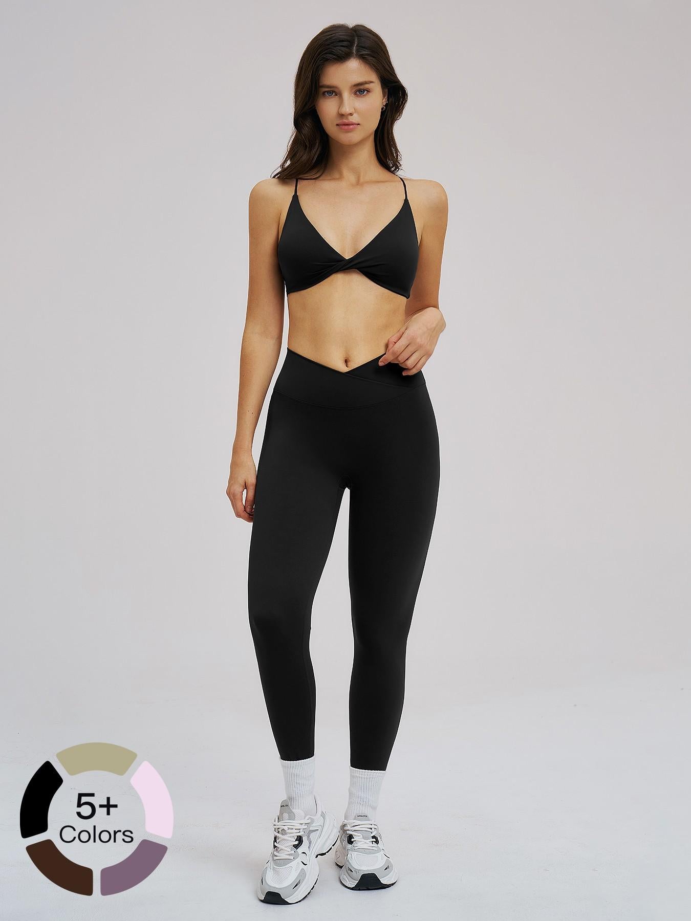 Cross-Border Yoga Set, Fleece-Lined Thin Strap Back Support Tight Fit - image 16