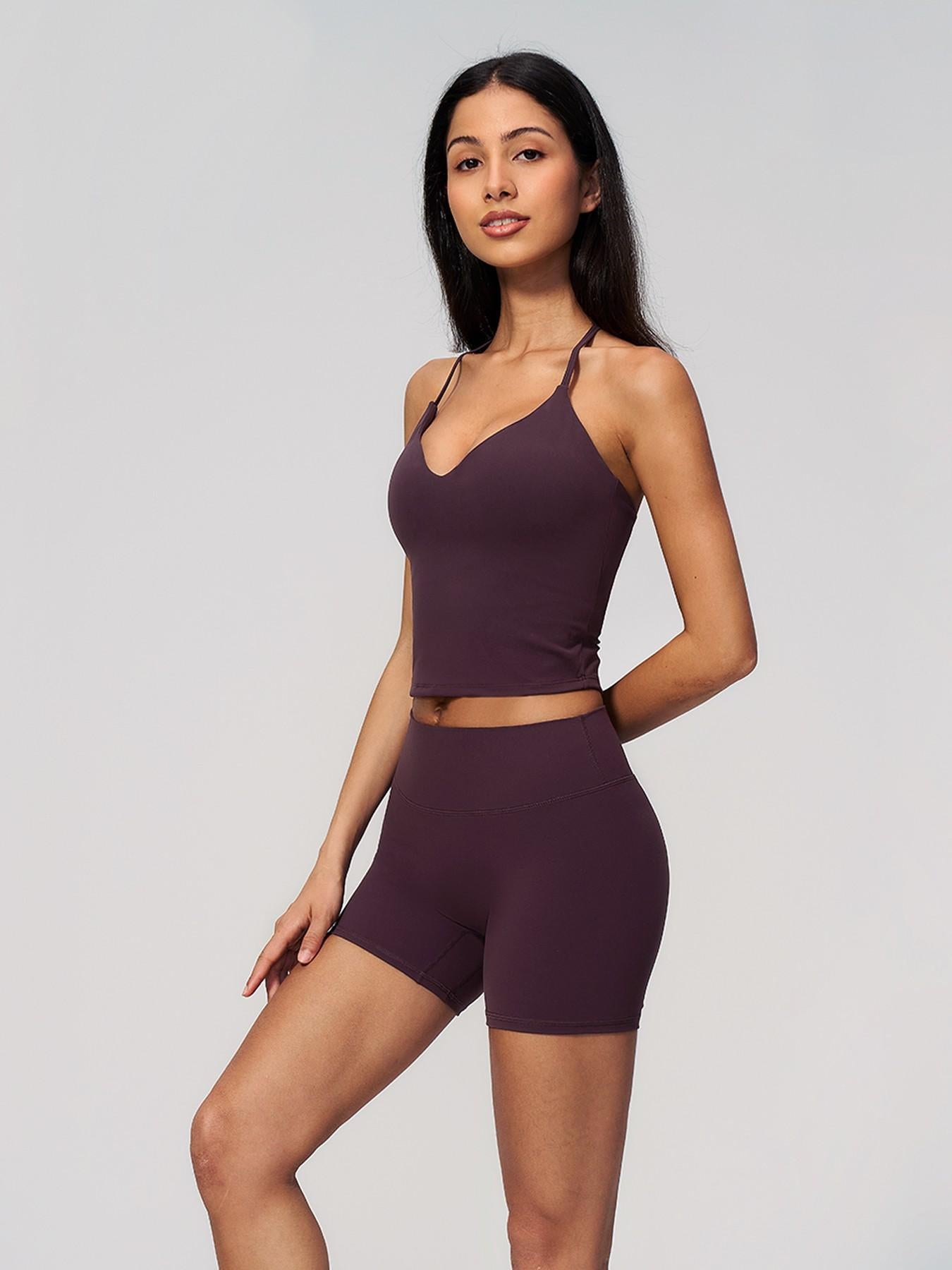 European and American Style Yoga Set for Women, Cross Back High Waist Slimming Running Fitness Sports… - image 16