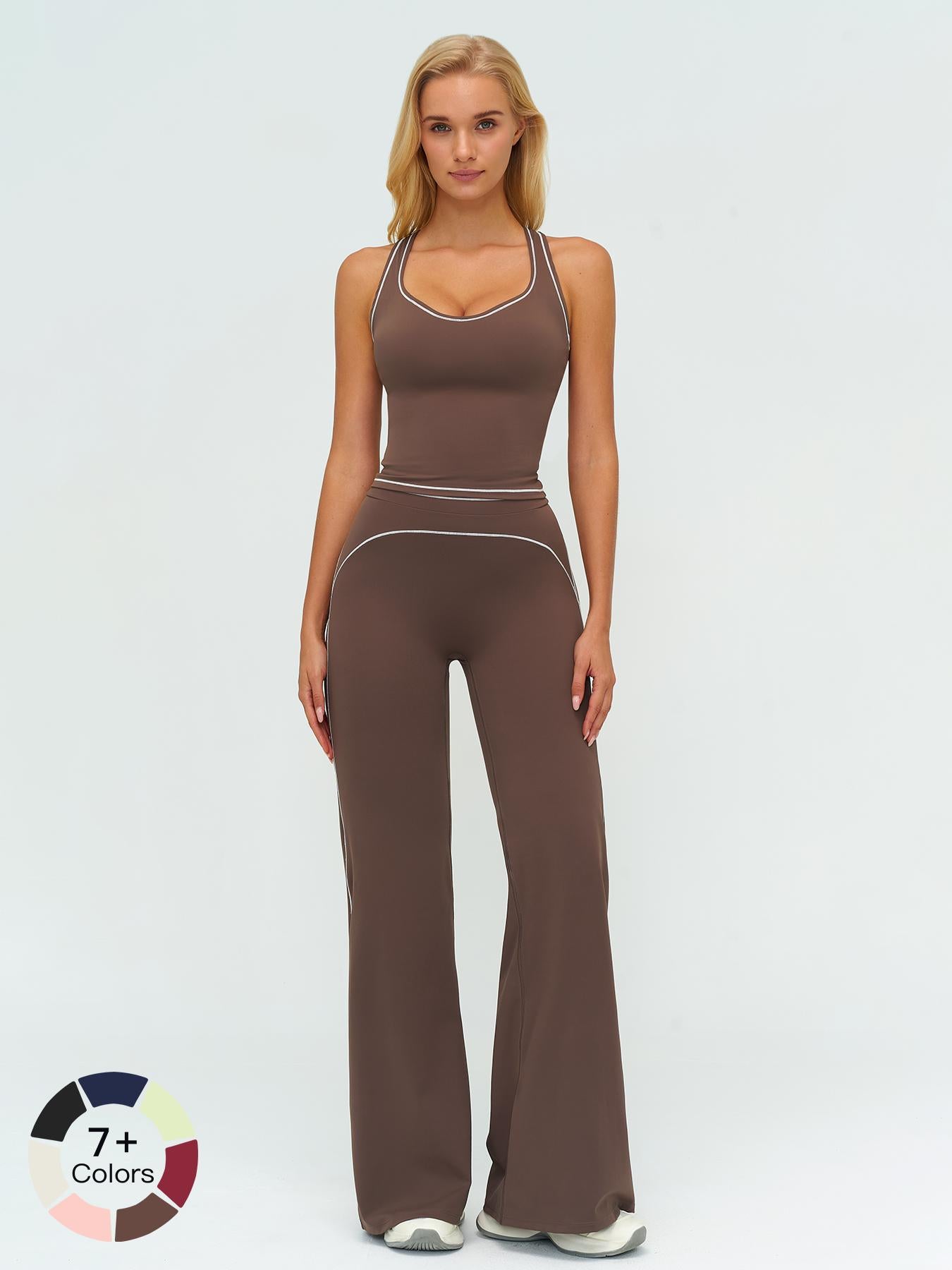 Women's Yoga Set with Dual Shoulder Straps, High-End Feel Sportswear - image 22