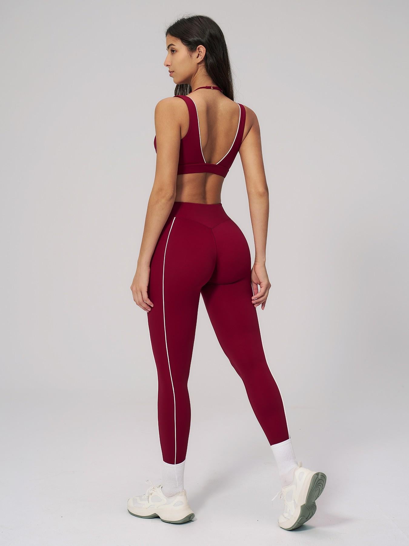 Women's Bare-Look Yoga Set, Bodycon Workout Set - image 12