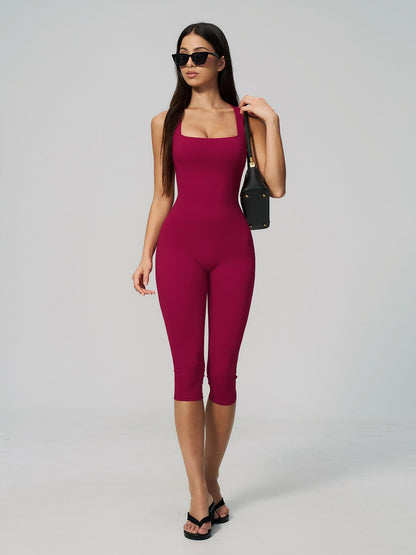 Cross-Border Naked Feel One-Piece Yoga, Square Neck Backless Tight Fit Slimming Sculpting Jumpsuit… - image 16