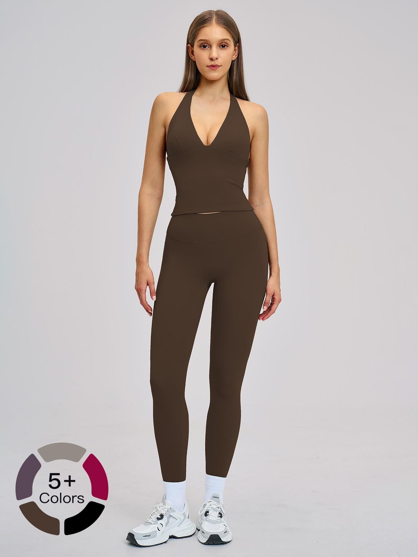 Spring Outdoor Sports Fitness Set, Fleece Tight Yoga - image 18