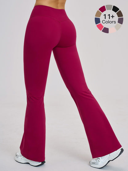 High Waist Yoga Pants, Fitted Wide Leg Bell Bottoms - image 26