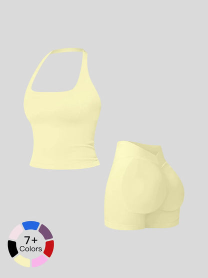 Seamless Yoga Set for Women, Tight Running Quick-Dry Sports Tank Top - image 3