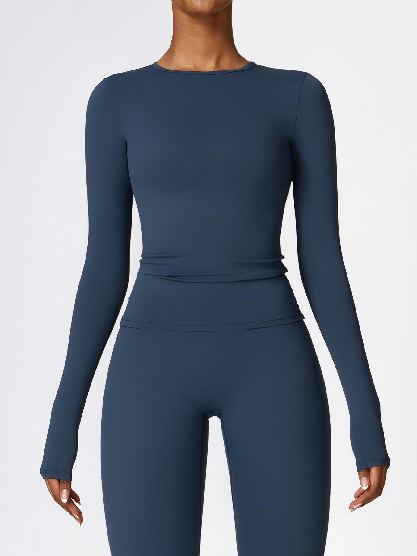 New Fleece Long Sleeve Yoga Top, High Strength Fitness Wear - image 16