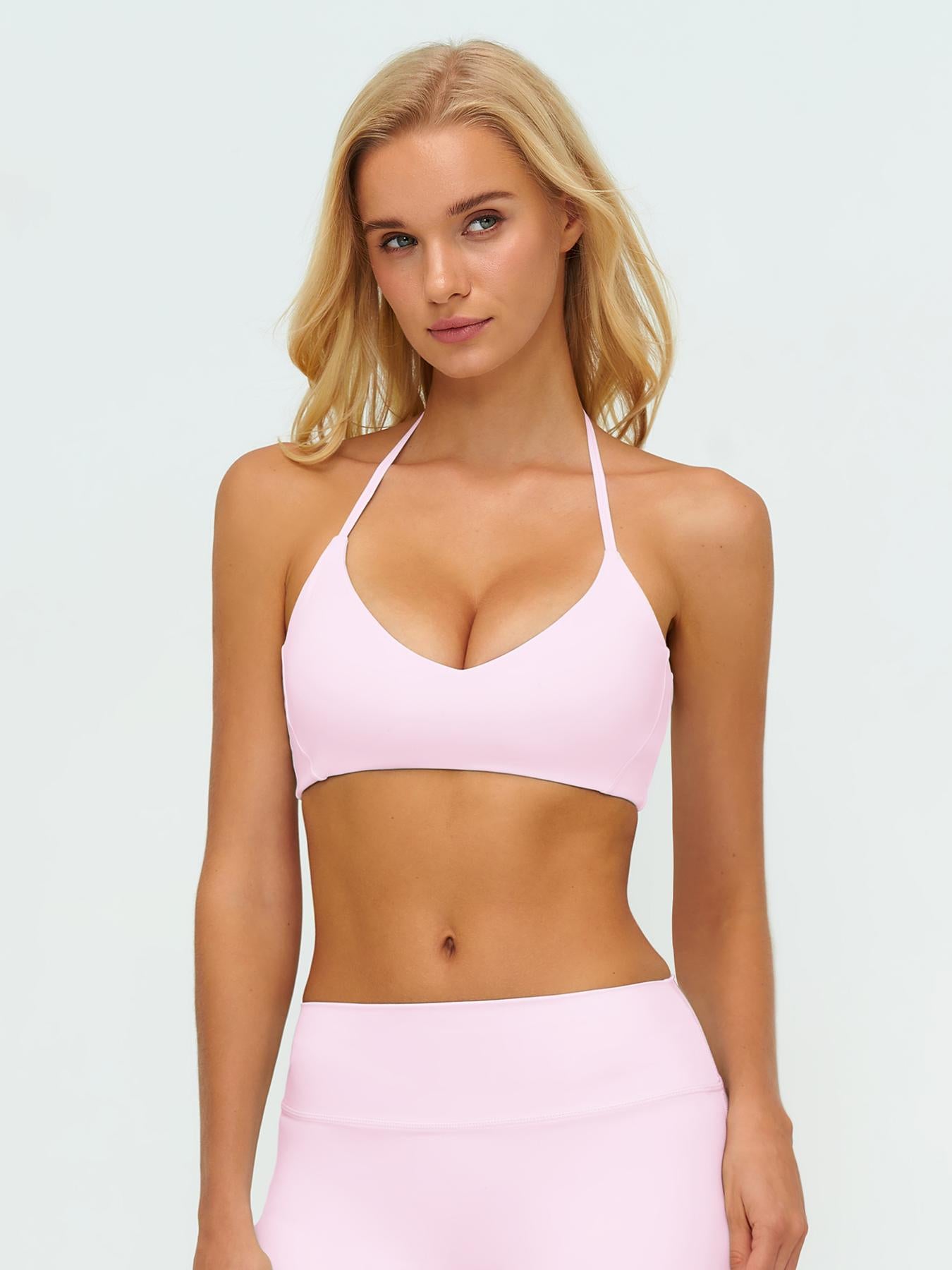 Cross-Border Fleece Yoga Bralette Halter Backless Tight-Fitting Sports Bra, Running Fitness Top for Women - image 14